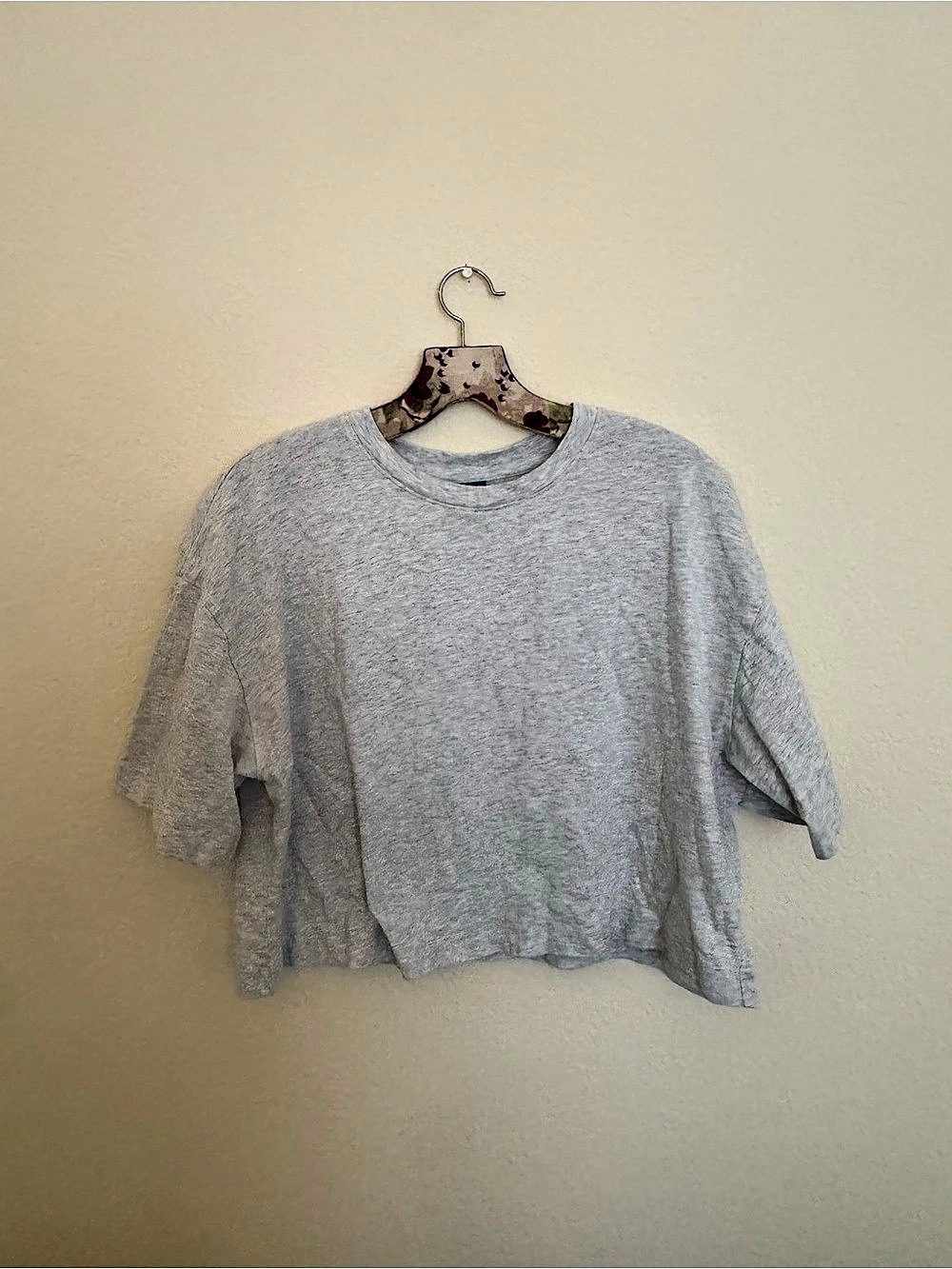 Old Navy Vintage Crop Tee Short Sleeve Gray Size Medium
